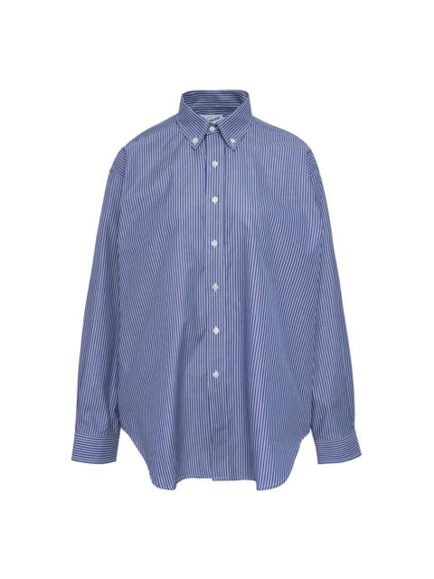 Women Striped Fly Away Collar Top