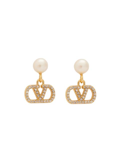 Valentino Garavani Vlogo Swarovski Pearl and Crystal-embellished Earrings