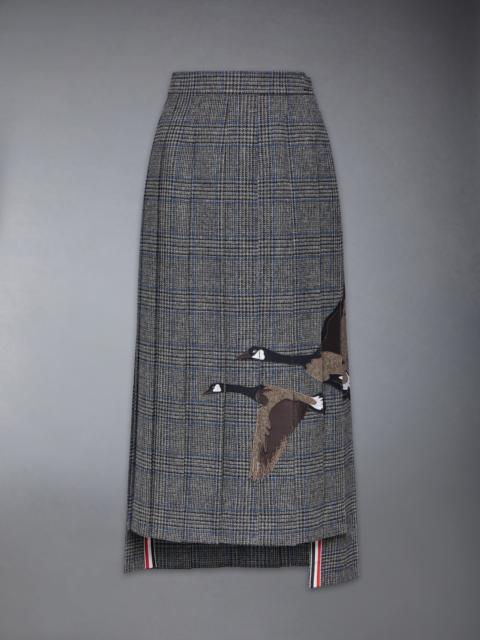 PRINCE OF WHALES HUNTING TWEED FLYING GEESE PLEATED SKIRT