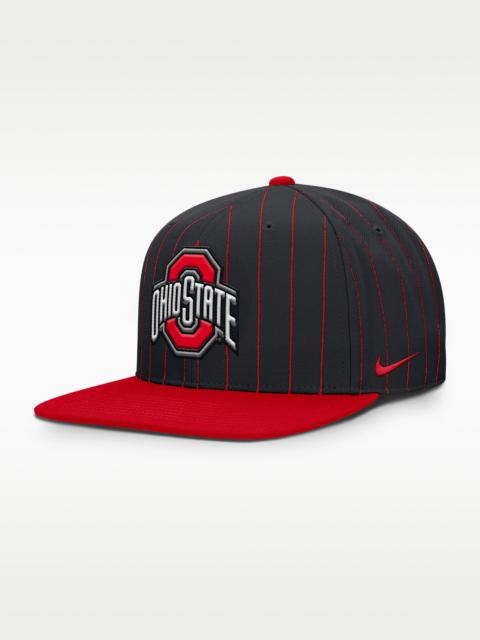 Ohio State Primetime Pin Stripe 2-Tone Men's Nike Dri-FIT College Adjustable Hat