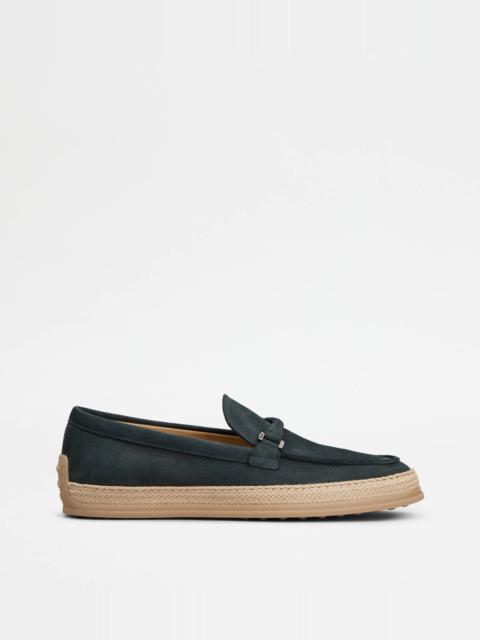 LOAFERS IN NUBUCK - BLUE