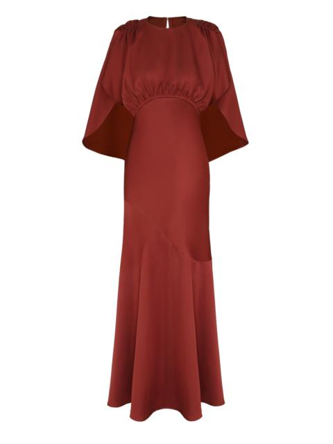 EDEN CASCADING MIDI DRESS