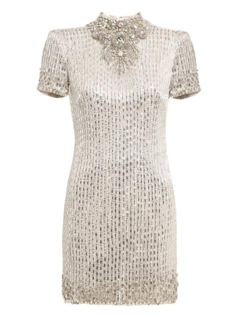 Kitty sequin-embellished turtleneck mini dress