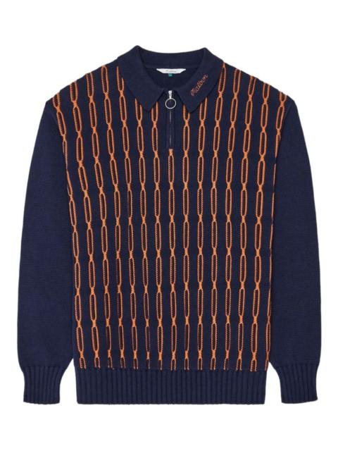 zip polo sweater