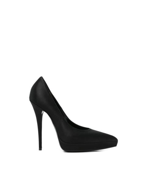 pointed toe leather pumps