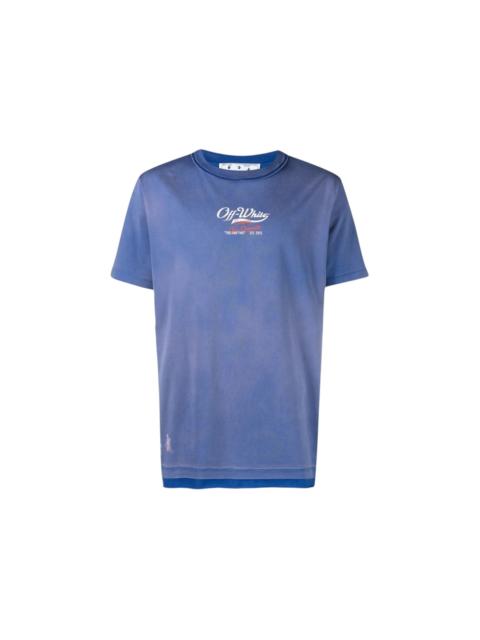 OFF-WHITE Wave Off Raw Slim Fit T-Shirt Purple