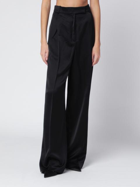 Black satin trousers