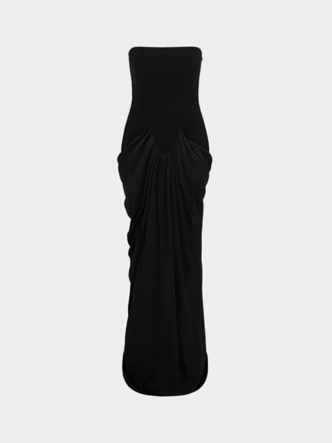 RES GOWN IN SATIN BACK CREPE
