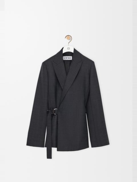 Draped jacket in wool
