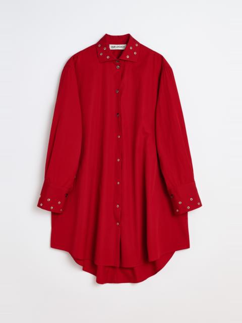 Frock Shirt Dress Lipstick Red Super Poplin