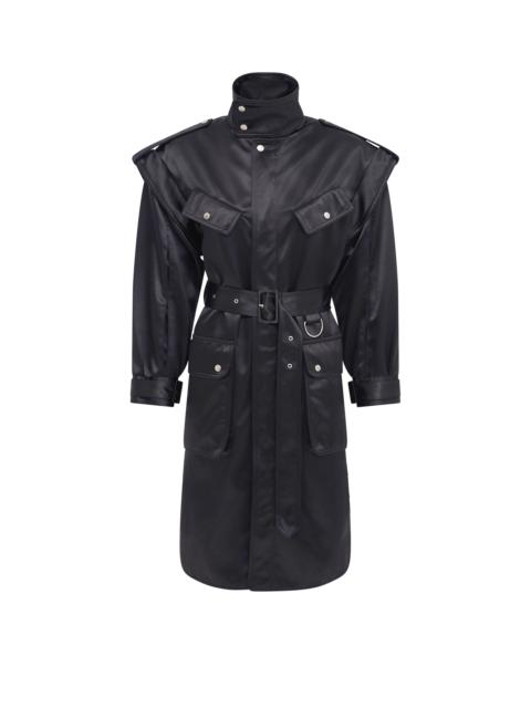 SATIN NYLON BOMBER PAD COAT