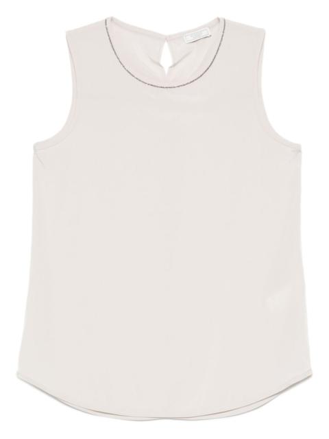 embellished sleeveless top