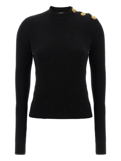 ribbed embellished sweater