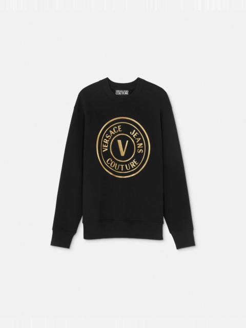 V-Emblem Relaxed-Fit Sweatshirt
