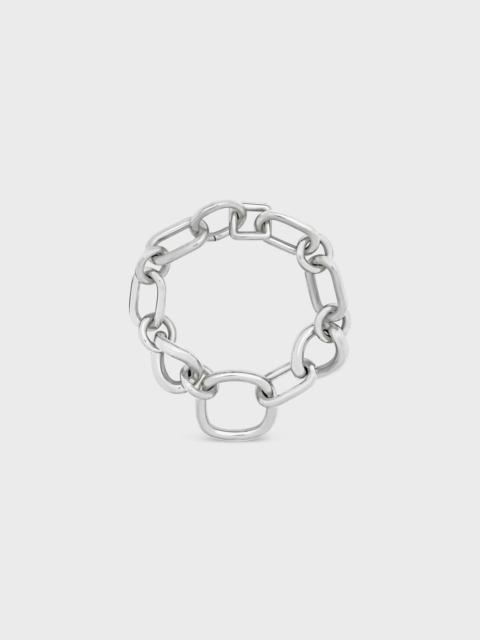 Celine Charms Modern Thin Gourmette in Brass with Rhodium Finish