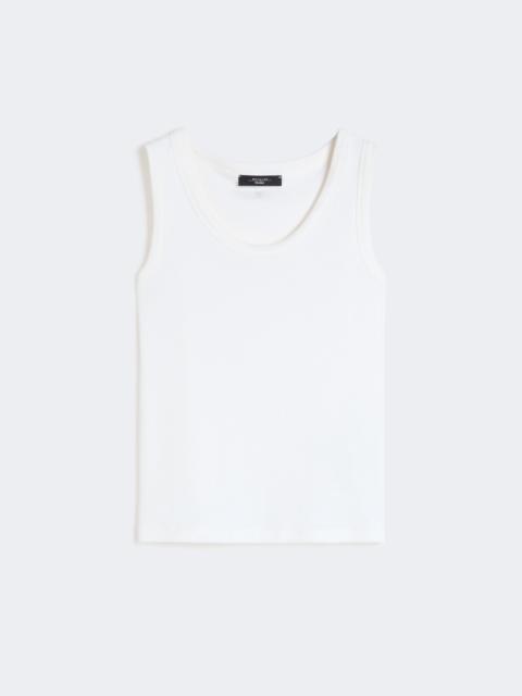 Stretch cotton top - WHITE