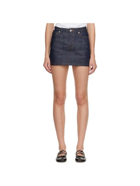 Indigo Selvedge Denim Miniskirt