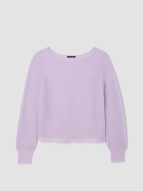 Cotton Silk Cord Ballet Neck Top