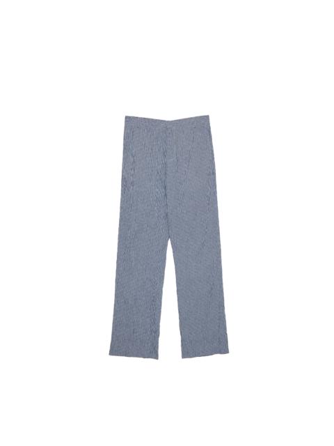 Edward Cuming Crinkle Cotton Yoryu Tailored Trousers Blue