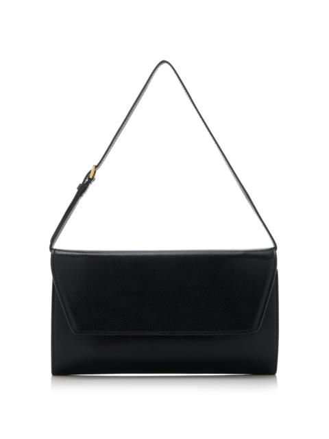 Leather Evening Clutch black