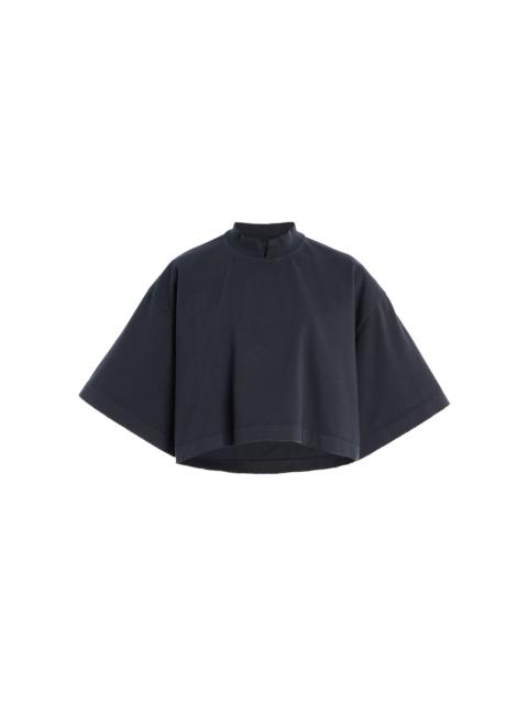 The Nessa Cotton Cropped Top dark grey