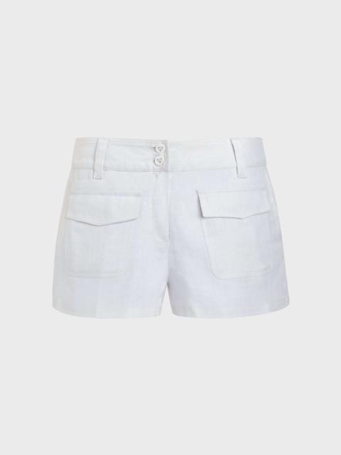 Women linen bermuda shorts solid - Vilebrequin x JCC+ - Limited Edition