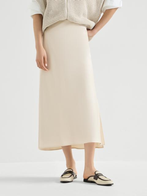 Satin cady fluid pencil skirt