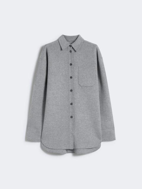 Oversized double cloth shirt - RUNWAY - MEDIUM GREY