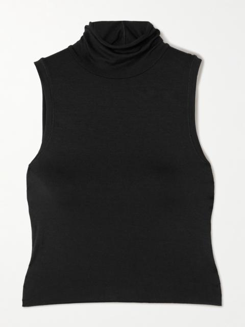 Harlow Stretch-modal Jersey Turtleneck Tank