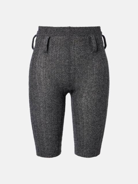 Knitted wool and cashmere shorts