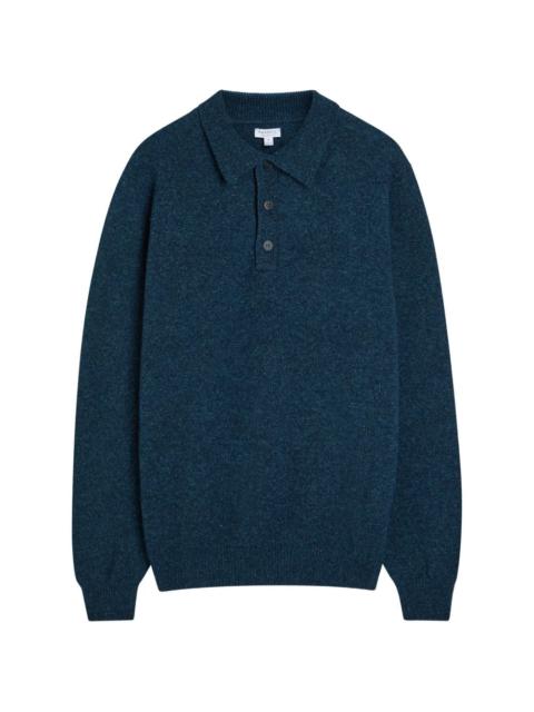 buttoned knitted polo shirt