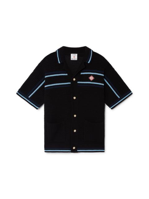 Tennis Cotton Crochet Short Sleeve Shirt