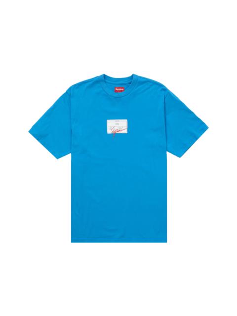 Supreme Signature Label S/S Top Bright Blue