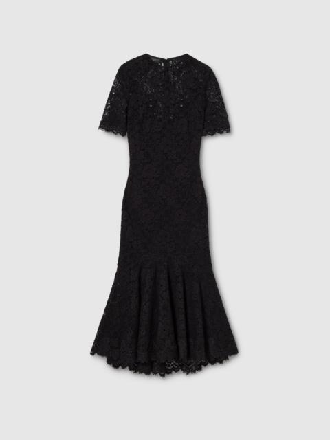 GG flower stretch lace dress