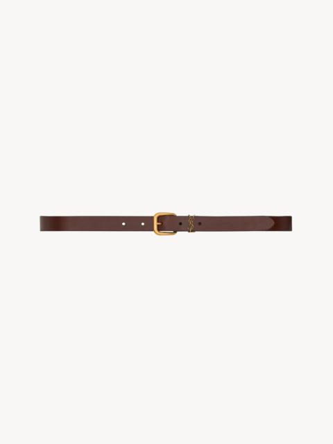 CASSANDRE RECTANGULAR BUCKLE BELT IN LEATHER