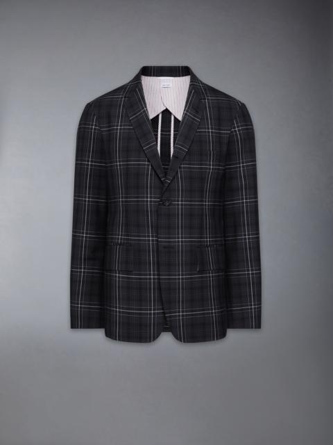 WINDOWPANE PLAID COOL WOOL UNCONSTRUCTED SPORTCOAT