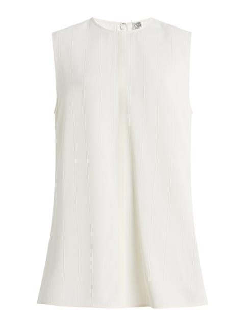 Woven Stripe Top white