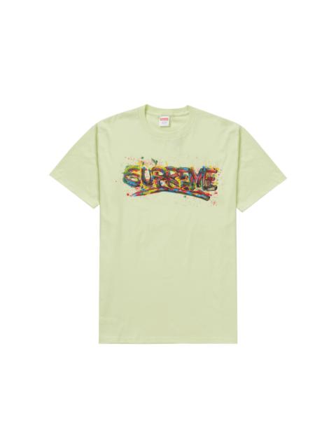 Supreme Paint Logo Tee Pale Mint