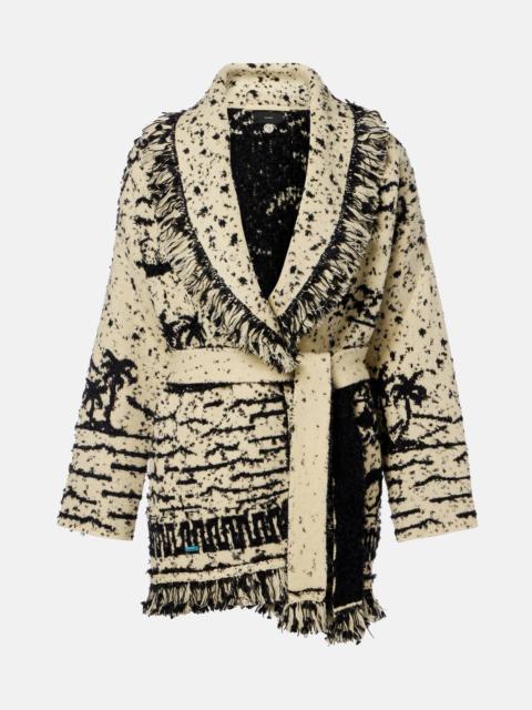 Ocean Whispers fringed wool-blend cardigan