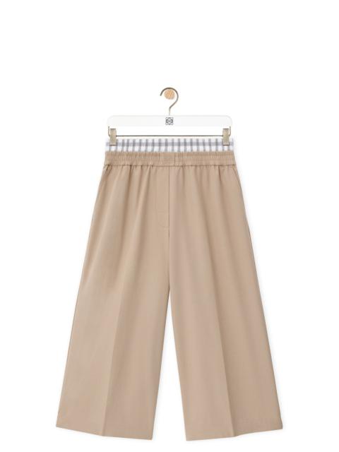 Cropped trousers in cotton