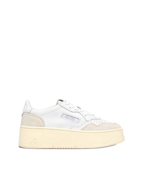 platform panelled sneakers