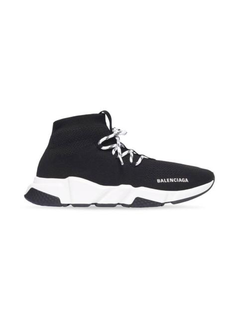 Women's Speed Lace-up Sneaker in Black/white