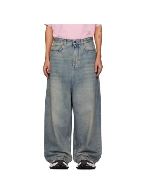 Blue Low Crotch Jeans