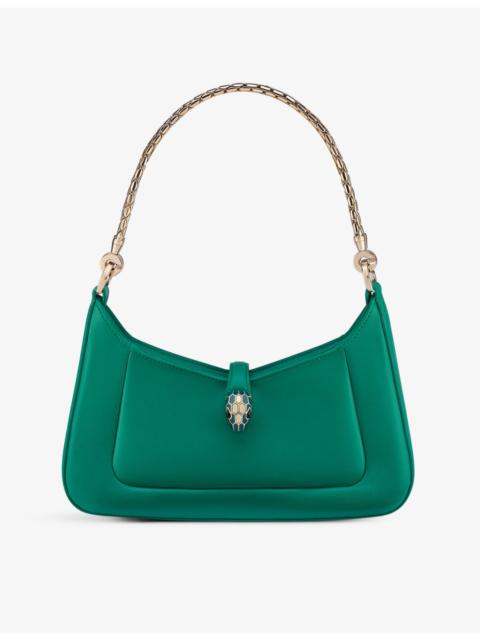 Serpenti Baia small leather shoulder bag