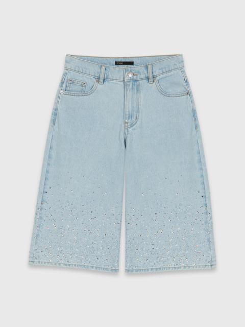 Rhinestone Bermuda shorts