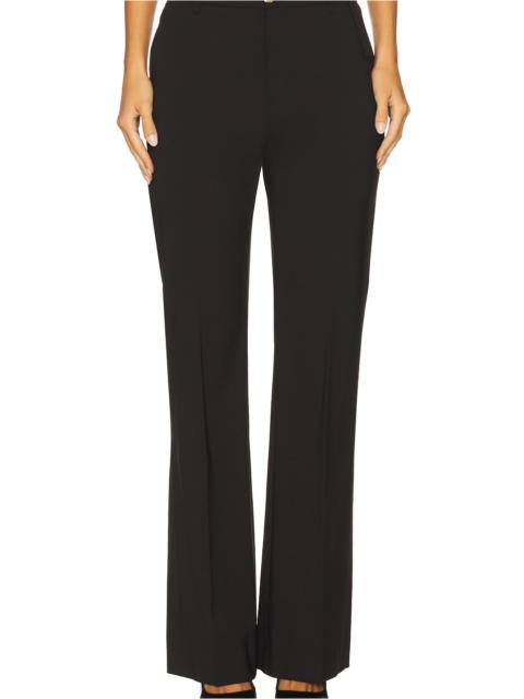 High Waist Slim Flare Belted Pant