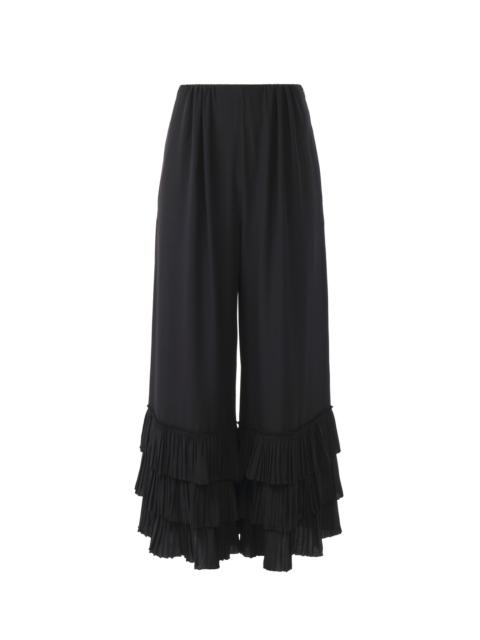 FLUID WIDE-LEG PANTS IN CRÊPE DE CHINE