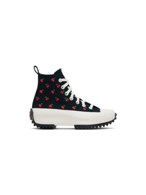Black Run Star Hike Platform Cherries High Top Sneakers