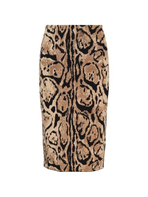 leopard-print skirt