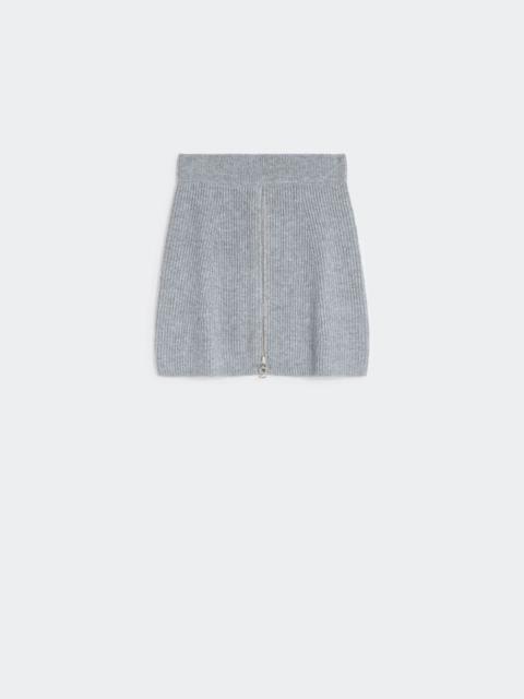 Cashmere-blend mini skirt - MEDIUM GREY